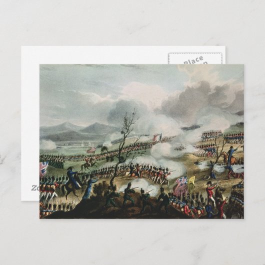 Slag om Nivelle, gegraveerd door Thomas Briefkaart (Voorkant / Achterkant)