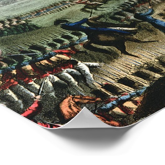 Slag om Nivelle, gegraveerd door Thomas Poster (Hoek)