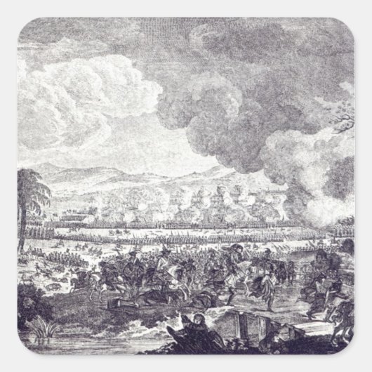 Slag om Rossbach, 5 november 1757 Vierkante Sticker (Voorkant)