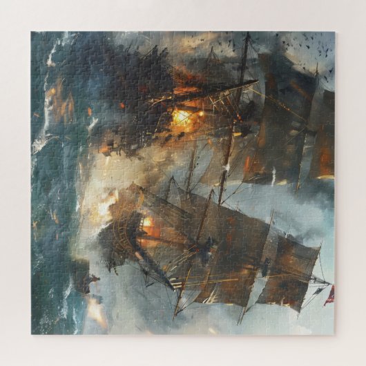 Slag om schepen legpuzzel (Horizontaal)