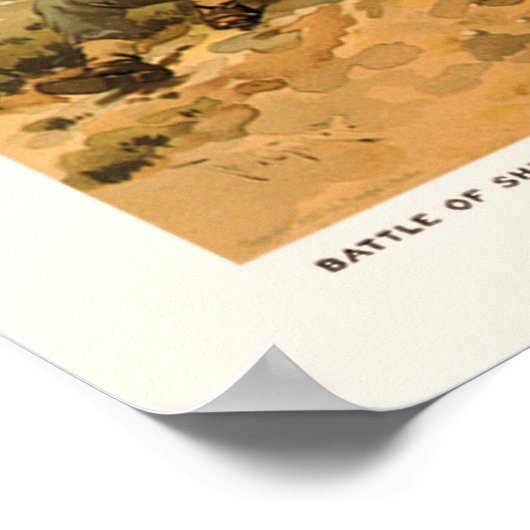 Slag om Shiloh door Thure de Thulstrup 1888 Poster (Hoek)