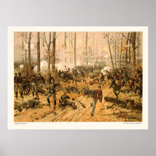 Slag om Shiloh door Thure de Thulstrup 1888 Poster