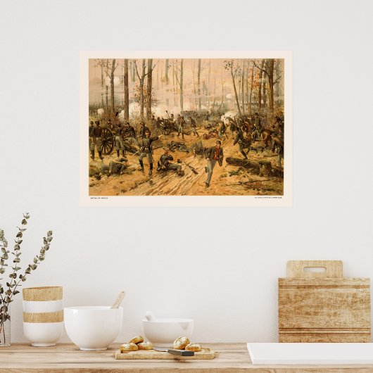 Slag om Shiloh door Thure de Thulstrup 1888 Poster (Keuken)