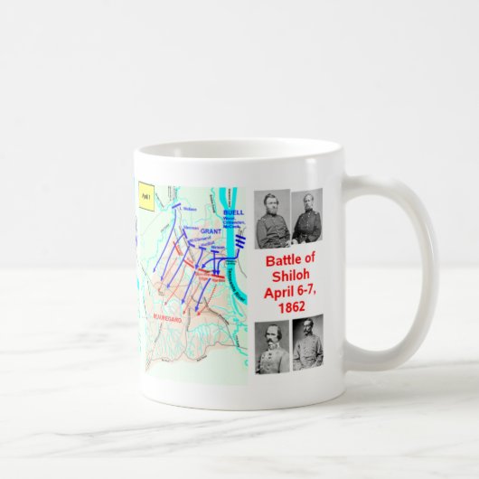 Slag om Shiloh-kaartbeker Koffiemok (Rechts)