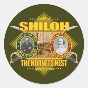 Slag om Shiloh Ronde Sticker