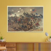 Slag om Spottsylvania door L. Prang & Co. (1887) Canvas Afdruk (Insitu (Woonkamer))