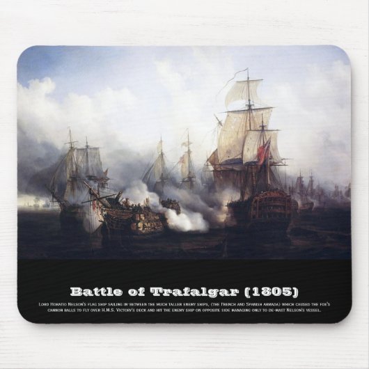 Slag om Trafalgar bij noontide Muismat (Voorkant)