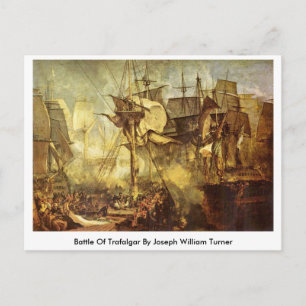 Slag om Trafalgar door Joseph William Turner Briefkaart