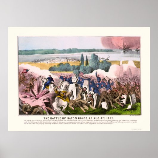 Slag op de Baton Rouge tegen 1862 Poster (Voorkant)