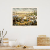 Slag op de Stone-rivier door Kurz en Allison 1891 Poster (Keuken)