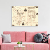 Slag op de Stones River - Civiele Oorlog Panoramie Canvas Afdruk (Insitu (Woonkamer))