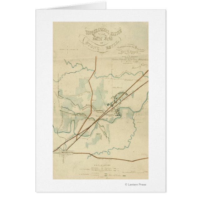 Slag op de Stones River - Panoramiek uit de burger (Voorkant)