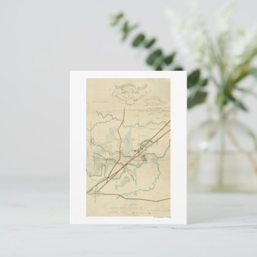 Slag op de Stones River - Panoramiek uit de burger Briefkaart (Staand voorkant)