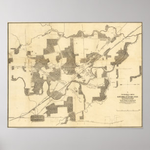 Slag op de Stones River - Panoramiek uit de burger Poster