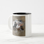 Slag op Rorkes Drift Tweekleurige Koffiemok (Voorkant links)