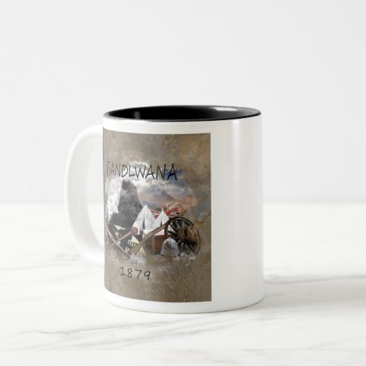 Slag op Rorkes Drift Tweekleurige Koffiemok (Voorkant links)