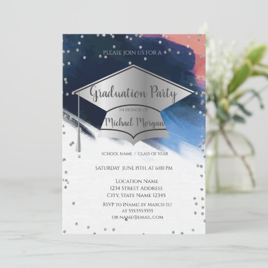 Slag penseel, Afstuderen Kaart (Staand voorkant)