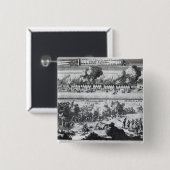Slag tussen Buccaneers Vierkante Button 5,1 Cm (Voorkant /achterkant)