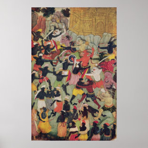 Slag tussen de Armies van Rama en Ravana Poster