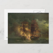 Slag tussen de Franse vloot "Arethuse" Briefkaart (Voorkant / Achterkant)