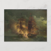 Slag tussen de Franse vloot "Arethuse" Briefkaart (Voorkant)