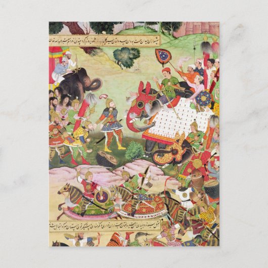 Slag tussen de krachten van Perzië en Turkije Briefkaart (Voorkant)