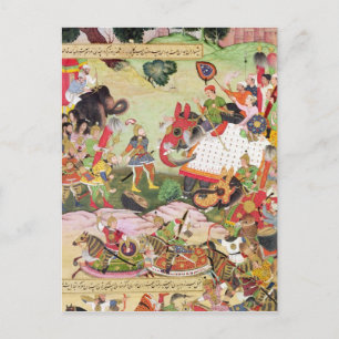 Slag tussen de krachten van Perzië en Turkije Briefkaart