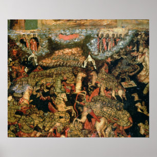 Slag tussen de Russische en de Tatar-troepen Poster