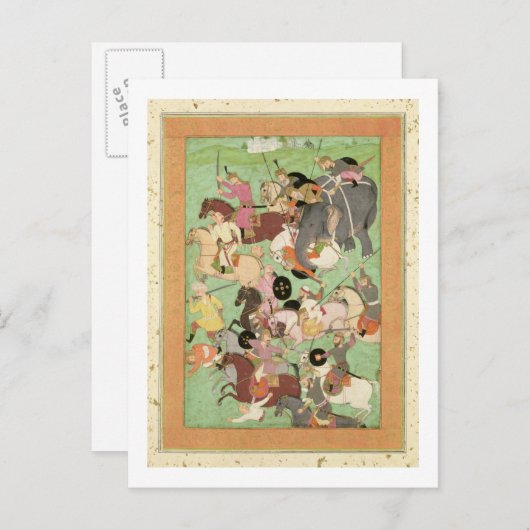 Slag tussen de troepen van Iran en Turan, illus Briefkaart (Voorkant / Achterkant)