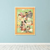 Slag tussen de troepen van Iran en Turan, illus Canvas Afdruk (Insitu (Houten vloer))