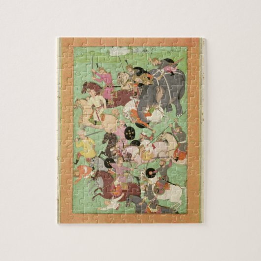 Slag tussen de troepen van Iran en Turan, illus Legpuzzel (Verticaal)