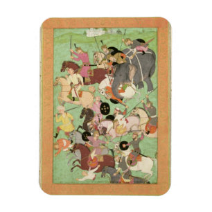 Slag tussen de troepen van Iran en Turan, illus Magneet