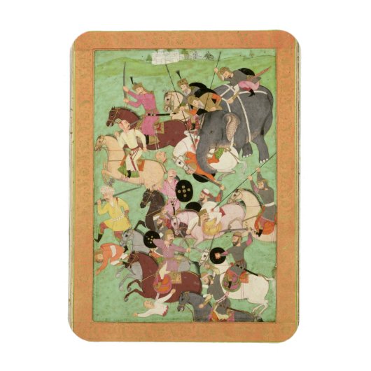 Slag tussen de troepen van Iran en Turan, illus Magneet (Verticaal)