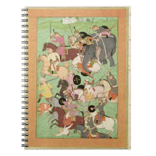 Slag tussen de troepen van Iran en Turan, illus Notitieboek (Voorkant)