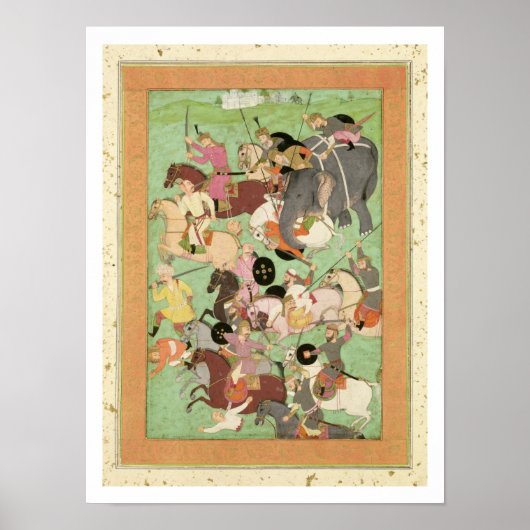 Slag tussen de troepen van Iran en Turan, illus Poster (Voorkant)