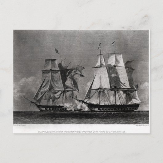 Slag tussen de Verenigde Staten en de Briefkaart (Voorkant)