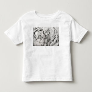 Slag tussen krijgers en een draak, c.1450 kinder shirts