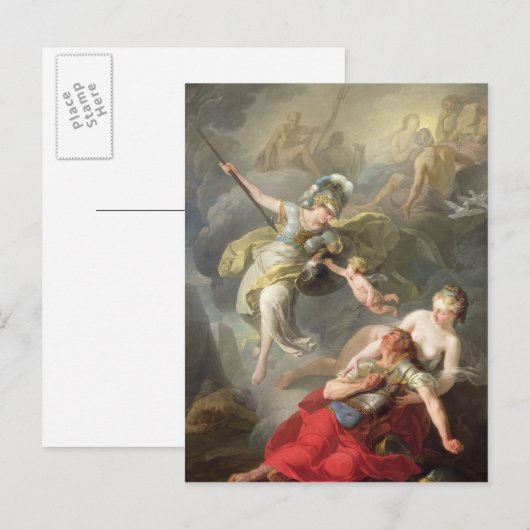 Slag tussen Minerva en Mars, 1771 Briefkaart (Voorkant / Achterkant)