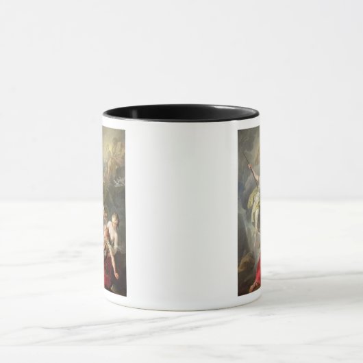 Slag tussen Minerva en Mars, 1771 Mok (Midden)