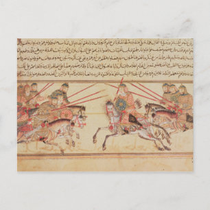 Slag tussen Mongol-stammen, 13e eeuw Briefkaart