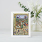 Slag van Agincourt, 25 Oktober 1415 (w/c op pap Briefkaart (Staand voorkant)