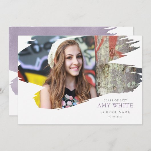 Slag van de aankondiging van het afstuderen van he (Voorkant / Achterkant)