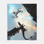 Slag van de Draak en Pegasus Fleece Deken (Voorkant)