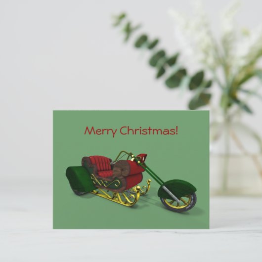 Slag van de kerstman feestdagenkaart (Staand voorkant)