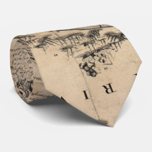 slag van de Yorktown Virginia Map (1781) Stropdas