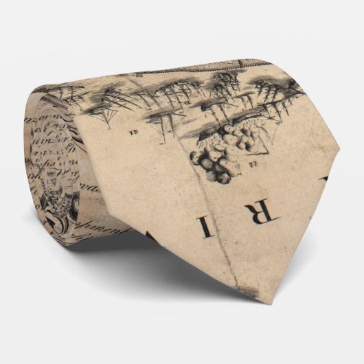  slag van de Yorktown Virginia Map (1781) Stropdas (Opgerold)