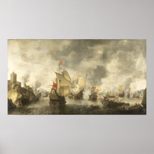 Slag van Focchies Poster