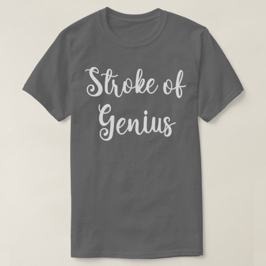 Slag van Genius White Text T-shirt (Design voorkant)