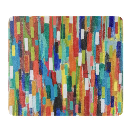 Slag van Luck 6 x 7 Deco Glass Cutting Board Snijplank (Voorkant)