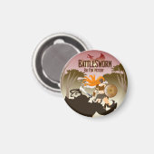 Slag versleten ronde magneet (Voorkant / Achterkant)